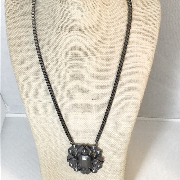 Med Length necklace chain unique metal sculpture - Picture 2 of 5